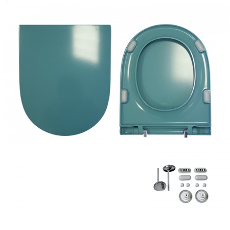 Унитаз Sanita Luxe Best Luxe SL DM Sea BSTSLCC08120522 Белый с бачком и зелёным сиденьем Микролифт